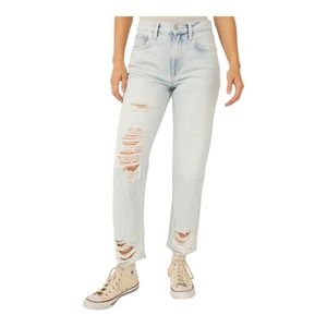 Free People High Waist Distressed Leg Jeans